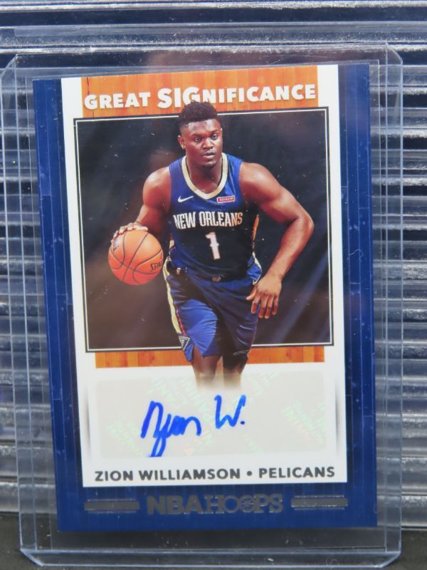 2019-20 NBA Hoops Zion Williamson Great Significance Rookie Auto Autograph #ZWL