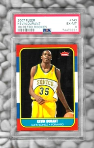 Kevin Durant 2007 Fleer Retro Rookie RC Graded PSA 6 ES-MT NBA TOP! #143 - Bild 1 von 2