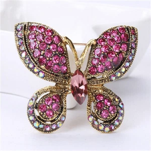 Strass Schmetterling Brosche Mode Strickjacke Kleidung Pin Accessoires Corsage - Bild 1 von 10