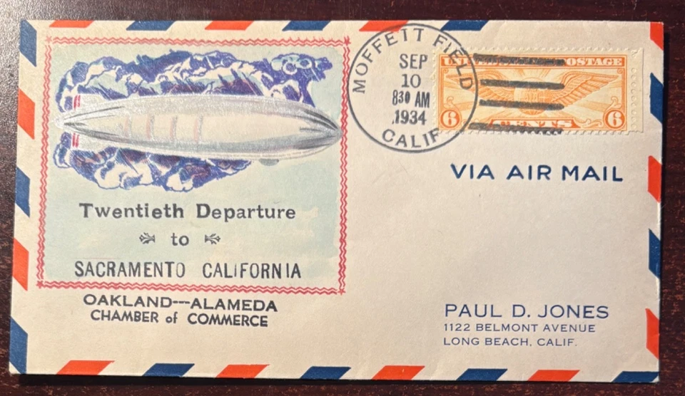 #C19 USS Macon 20th Departure to Sacramento, from Paul Jones Collection - Image 1 of 1