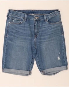 LEVI'S Womens Distressed Denim Shorts W31 Medium Blue Cotton ER12 - Picture 1 of 3