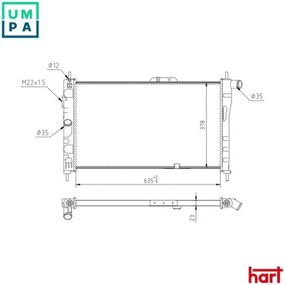 RADIATOR ENGINE COOLING 605 559 FOR DAEWOO C18LE 1.8L A15MF 1.5L C20LE 2.0L - Image 1 of 4