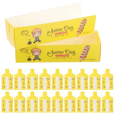  100 Pcs Paper Boxes for Food Takeaway Hot Dog Container Containers - Image 1 of 4
