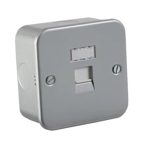 Metal Clad RJ45 Cat5e Network Outlet Wall Socket, Heavy Duty For Home & Business - Bild 1 von 1