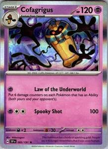 Cofagrigus 083/191 Sv08: Surging Sparks Holo casi nuevo - Imagen 1 de 2