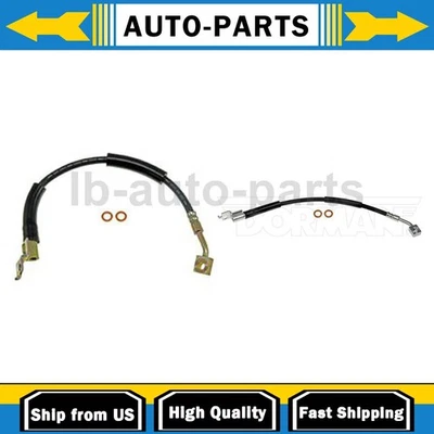 前刹车软管 2x 适用于吉普切诺基 2.5L 4WD 1990 - 2000 — 第 1/4 张图片