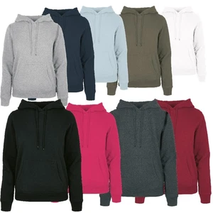 Cotton Addict Womens Basic Classic Comfort Fit Hoodie - Picture 1 of 13