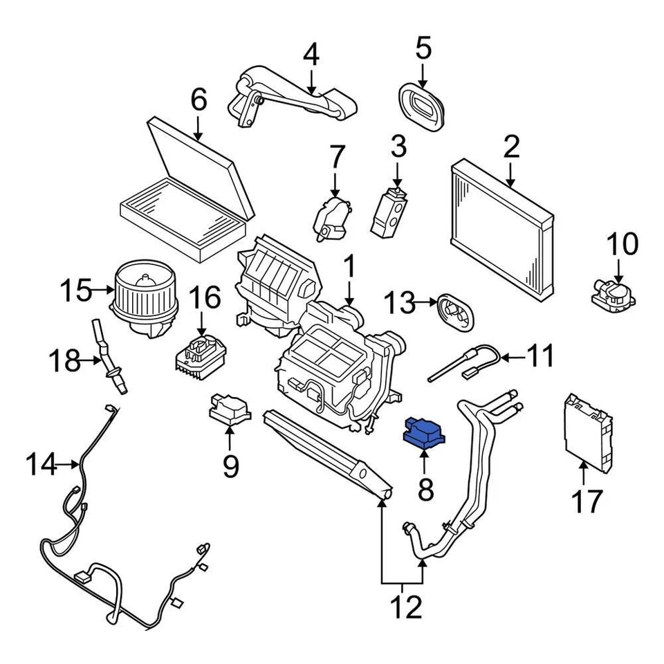 For Land Rover Range Rover Sport 06-13 Land Rover Right HVAC Blend Door Actuator - Image 1 of 1