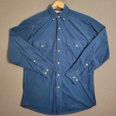 VTG Browning Button Up Shirt Mens Size Small Blue Long Sleeve Casual Buck Suede - Image 1 of 4