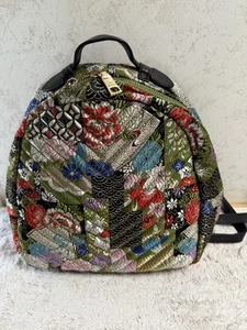Steve Madden Asian Tapestry Mini Backpack Limited Edition Bags Leather Small - Picture 1 of 24