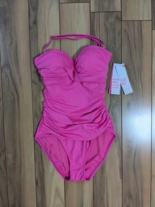 NWT! Lilly Pulitzer Flamenco One Piece Swim Suit In Plumeria Pink Size 4 - Picture 1 of 13