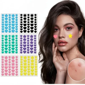 36pcs Acne Pimple Patches Heart & Star Shapes with Tea Tree & Salicylic Acid UK - Picture 1 of 9