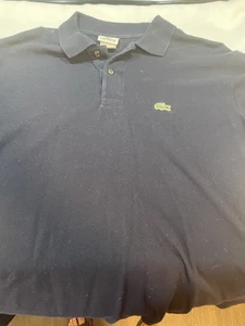 Lacoste Polo Shirt Mens XL Blue Embroidered Logo Cotton - Picture 1 of 3