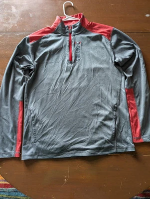 NHL Washington Capitals 1/4 Zip Pullover Mens Medium Gray And Red - Image 1 of 4