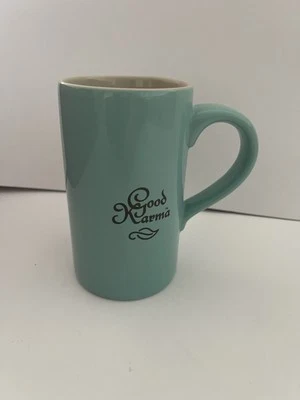 Taza Life Is Good 5" de alto 12 oz café té BUEN KARMA azul verdoso Foto 1 de 4