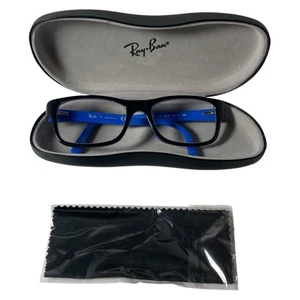 RAY-BAN RB5268 5179 Eyeglasses Glossy Black Blue 50-17-135 Authentic Frame Only - Picture 1 of 10