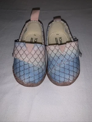 TOMS Alpargata Iridescent Mermaid Scales Slip-Ons Size Toddler T 4 - Image 1 of 4