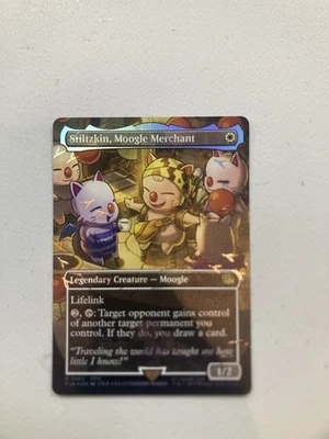 Stiltzkin, Moogle Merchant (Borderless) Chocobo Tack Foil Final Fantasy Mtg - Image 1 of 2