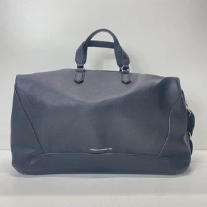French Connection Black Polyurethane Zipper Duffle - Picture 1 of 5