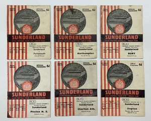 RARE Collection Of 6x Sunderland Programmes 1960s 1963 1964 1965 VINTAGE ROKER - Picture 1 of 7