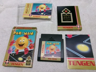 #609 PAC-MAN TENGEN BLACK CART CIB WITH POSTER & BOX PROTECTOR - Image 1 of 4