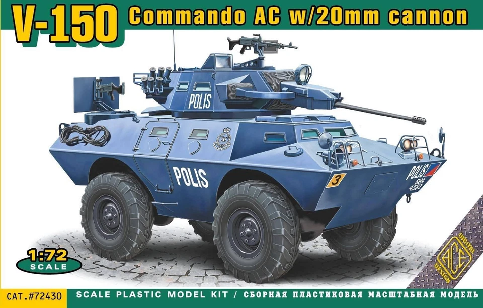 ACE 72430 - 1:72 V-150 Commando AC Con Cannone Da 20mm - Nuovo - Immagine 1 di 1