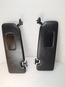 01-06 BMW E46 325ci 330ci Convertible Black Left Right Sun Visors Pair OEM - Picture 1 of 6