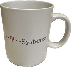 TAZA SOPA CAFÉ CACAO LOGO EMPRESA T-SYSTEMS TAZA COLECCIONABLE CERÁMICA COLECCIONABLE - Imagen 1 de 6