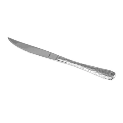 Solex Lena - 12 Stk. Steakmesser Vollheft Hammerschlag Optik Tafel Menü Besteck