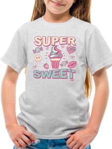 Super Sweet - Ice Cream Retro Fun Design Youth's T-shirt - Picture 1 of 32