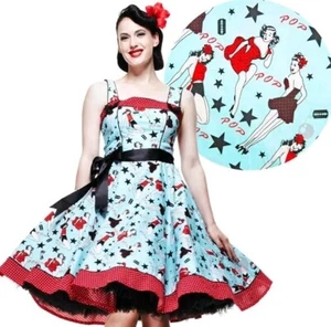 Vestido Hell Bunny 2XL Retro Años 50 Pin-Up Niña Dixie Rockabilly Lunares Rojo Azul - Imagen 1 de 5
