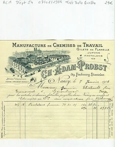 Dépt 54 - Nancy 39 Faubourg Stanislas - Très Belle Entête d'une Manufacture 1904 - Picture 1 of 1