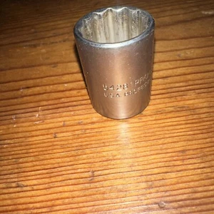 Proto Professional USA 7/8" 12 Point 1/2" Drive Shallow Chrome Socket 5428 - Picture 1 of 5
