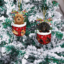 Słodkie skarpetki świąteczne Pies Choinka Wisiorek Dekoracja Prezent świąteczny NOWE