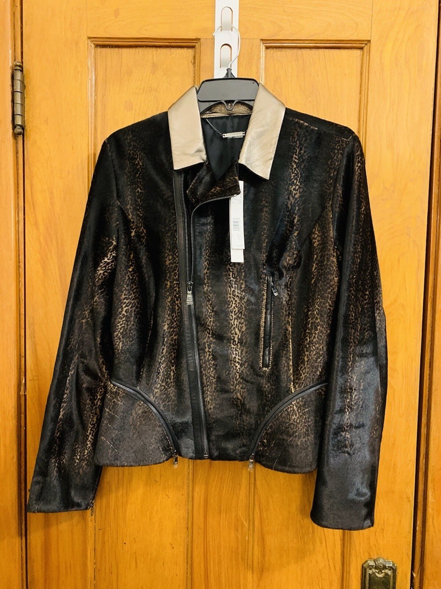 ◆ELIE TAHARI ビーガンレザーモトジャケット Elie Tahari Motorcycle Jacket Black Coats, Jackets & Vests
