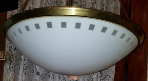 HTF 50-60s Hanging Sputnik Saucer Pendant Ceiling Light Atomic Eames Mid Century - Picture 1 of 9