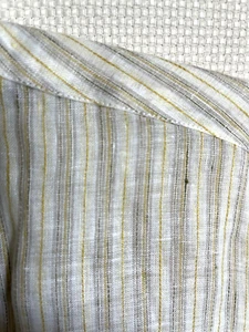 Hugo Boss long sleeve off white striped linen shirt, Large - Picture 1 of 8