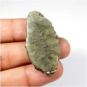 Natural Golden Pyrite Slice Geode Cabochon Loose Gemstone 76 Cts #8265 - Picture 1 of 7