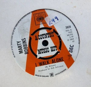 MARTY ROBBINS-I WALK ALONE 1968 PROMO 7" SINGLE - Picture 1 of 1