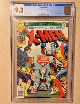 UNCANNY X-MEN #100   CGC NM- (9.2)   Classic X-MEN vs X-MEN Cover!  COCKRUM Art! - Image 1 of 4