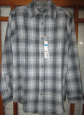Camisa de franela Falls Creek para hombre pequeña súper suave NUEVA gris a cuadros Foto 1 de 4