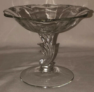 Fostoria BAROQUE CRYSTAL 4 3/4" COMPORT COMPOTE - Image 1 of 2