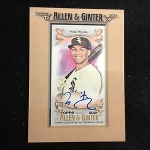 2021 Topps Allen & Ginter's Framed Mini #FMA-NM Nick Madrigal RC Auto Chicago