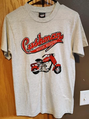 复古 1994 年 CUSHMAN MOTOR SCOOTER 单针 T 恤 德克萨斯成人中号 — 第 1/4 张图片