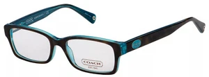 Coach Eyeglasses Frames HC6040 BROOKLYN 5116 Dark Tortoise Teal 52-16-135 OP93 H - Picture 1 of 4