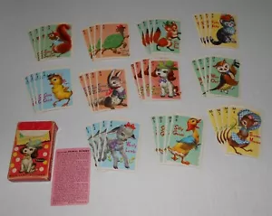 Vintage Whitman Animal Rummy Card Game No. 4439 - Complete Set VGC - Foto 1 di 14