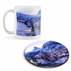 Mug And Round Coaster Set   Zermatt Switzerland Matterhorn Skiing 24466