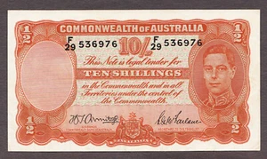 Australia KGVI 10 Shillings Armitage/McFarlane Pick-25b Nice    - Picture 1 of 2