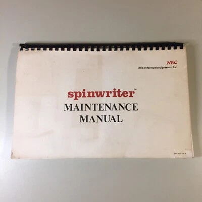 Impresora giratoria NEC 1979 de colección manual de mantenimiento muy buen estado Foto 1 de 4