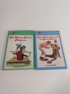 Lot of 2 THE GREAT BRAIN Dell Books #2 & #5 John Fitzgerald Paperback 1980s - Picture 1 of 8